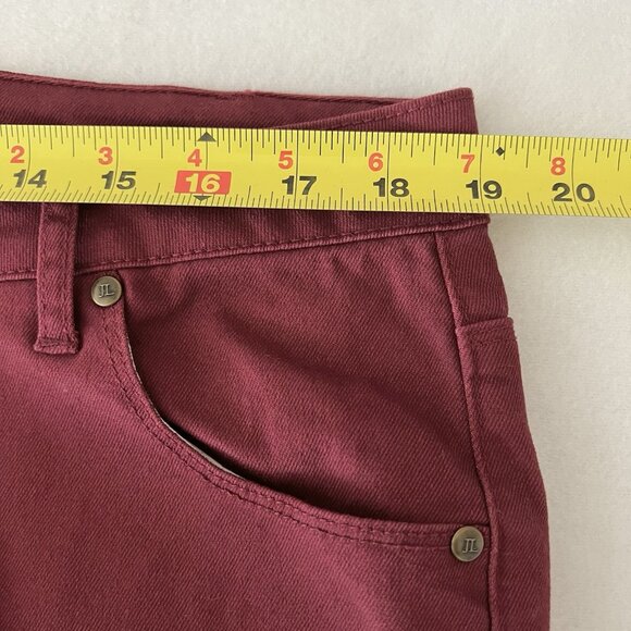 Jessica London Women's Stretch, Burgundy Denim Jeans Size 16W Mid Rise Regular - Picture 9 of 12